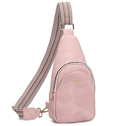 VATAN Kleine Schultertasche Damen Crossbody Bauchtaschen Leder Crossbody Taschen für Frauen, D-pink, Bauchtasche Umhängetaschen Damen Trendy von Vatan