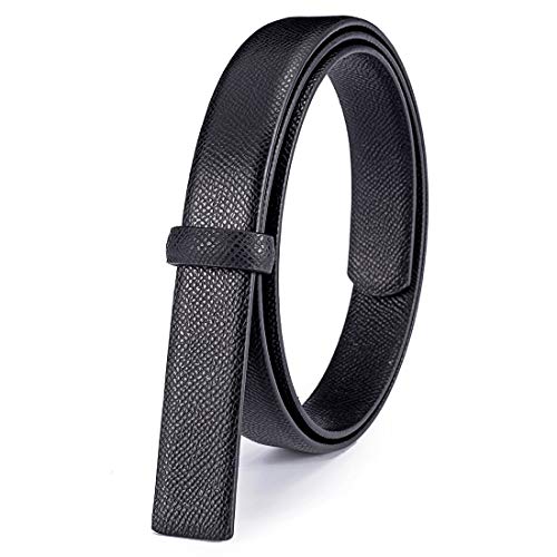 Vatee's Damen Reversible Echtleder Ersatzgurt ohne Schnalle 25mm breit Verstellbar 100cm lang Schwarz/Schwarz von Vatee's