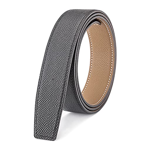 Vatee's Reversibler Ersatzgürtel aus echtem Leder ohne Schnalle, 32 mm/38 mm/40 mm breit, H285: schwarz/khaki, EU80 Wide 32mm von Vatee's