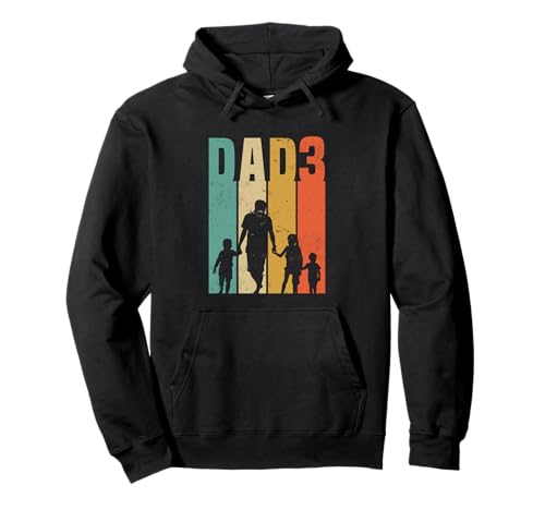Dad hoch 3 - Vater 3 Kinder Dreifach Papa Pullover Hoodie Dad hoch 3 - Vater 3 Kinder Dreifach Papa Pullover Hoodie von Vater Geschenk Vatertag Werdender Papa