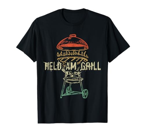 Herren Vater Held Grill Papa Grillschürze Lustig Grillen Vatertag T-Shirt von Vater Papa Vatertag Geschenkidee