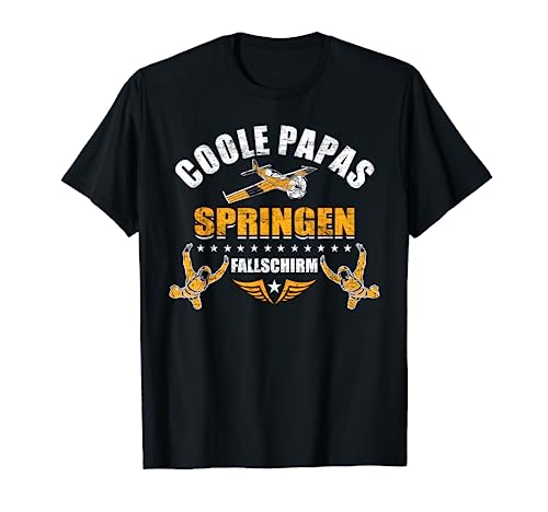 Herren Papa Skydiving Fallschirm Sprung Fallschirmspringer T-Shirt von Vater Skydiving Sport Papa Fallschirm Springen