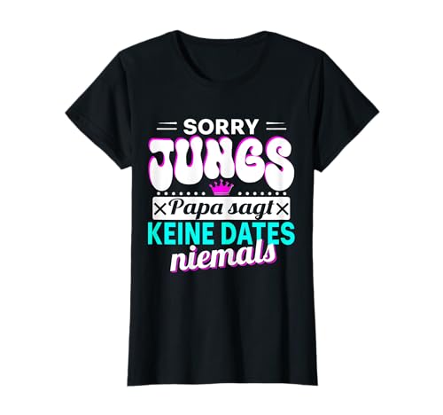 Vater Tochter Geschenke & mehr Sorry Jungs Papa Sagt Keine Dates T-Shirt Schwarz Female X-Small Klassisch V-Ausschnitt Halbarm Winter Vater Tochter Geschenke & mehr Sorry Jungs Papa Sagt Keine Dates T-Shirt Schwarz Female X-Small Klassisch V-Ausschnitt Halbarm Winter von Vater Tochter Geschenke & mehr