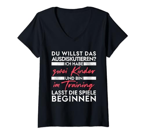 Du willst das ausdiskutieren - Vater Kinder T-Shirt mit V-Ausschnitt Du willst das ausdiskutieren - Vater Kinder T-Shirt mit V-Ausschnitt von Vater und Kinder Designs