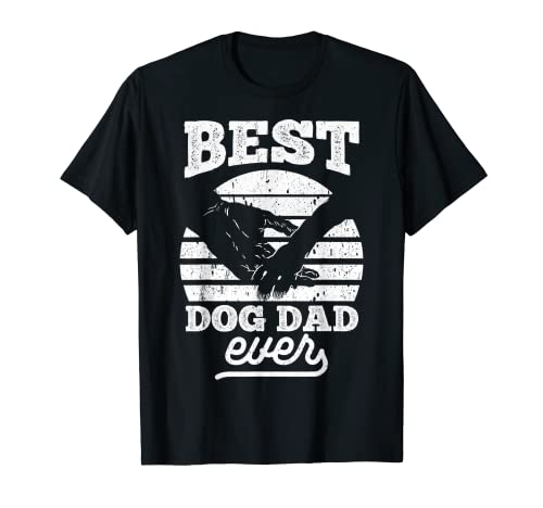 Herren Best Dog Dad Ever Hund Hundepapa Gassi Gehen Papa T-Shirt von Vatertag Bester Papa Familie Geschenke & Designs