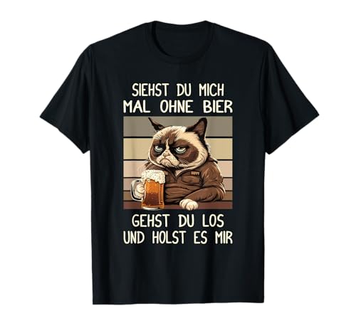 Lustige Saufgeschenke Männer Outfit Böse Katze Kostüm Bier T-Shirt Lustige Saufgeschenke Männer Outfit Böse Katze Kostüm Bier T-Shirt von Vatertag Bier Geschenk Biertrinker Alkohol Sprüche