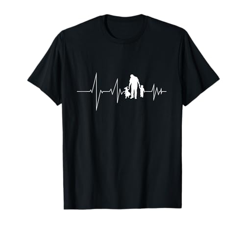 Vater Tochter Sohn mit Herzschlag 2 Kinder Ehemann T-Shirt Vater Tochter Sohn mit Herzschlag 2 Kinder Ehemann T-Shirt von Vatertag Familie Sprüche Designs