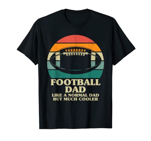 Herren Vatertag Football Dad Retro Sunset Vatertags T-Shirt von Vatertag Football Dad Retro Vatertags Shirt