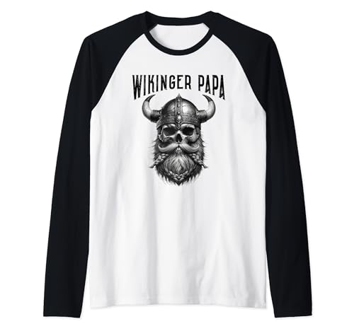 Wikinger Papa Herren Vatertag Vater Geburtstag Raglan von Vatertag Geschenk für Papa Wikinger Designs