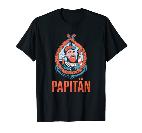 Herren Papa Vatertag - Papitän T-Shirt von Vatertag Geschenke & Ideen