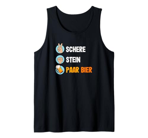 Herren Schere Stein Paar Bier Lustiges Vatertag Tank Top Herren Schere Stein Paar Bier Lustiges Vatertag Tank Top von Vatertag Vatertagsgeschenk Bier Sprüche Geschenke