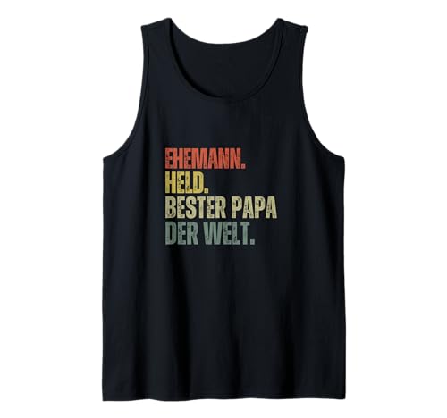 Herren Ehemann Held Bester Papa der Welt Vater Tank Top Herren Ehemann Held Bester Papa der Welt Vater Tank Top von Vatertag & Gebrutstag