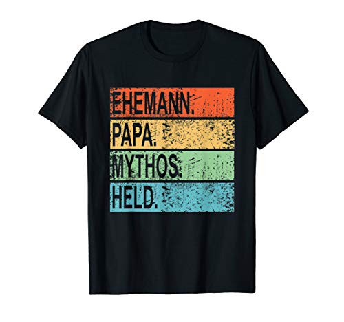 Herren Ehemann Papa Mythos Held Vater Vintage Geschenk Vatertag T-Shirt von Vatertagsgeschenk bester Papa Vater Vatertag Shirt