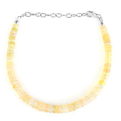 Vatslacreations Äthiopisches Feueropal-Armband – 925er Sterlingsilber, Natürliche Opalperlen, Handgefertigter Edelsteinschmuck für Damen von Vatslacreations