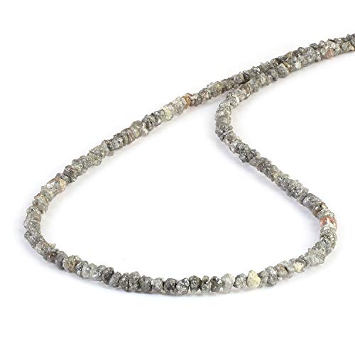 Rohdiamant-Halskette, 45 cm, rauer Diamant, 3 mm, graue , Schmuck, Diamant-Perlen-Halskette, Diamant-Geschenk, roh von Vatslacreations