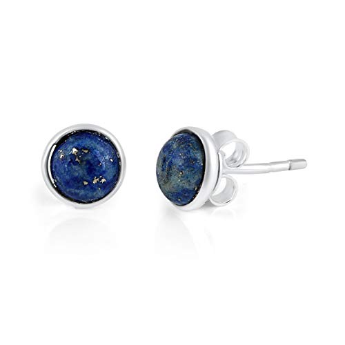Lapislazuli Ohrringe, Lapislazuli Ohrstecker, blauer Edelstein Ohrstecker, Silber Plug Ohrringe, 925 Sterling Silber Lapis Ohrstecker, Lapis Damen Ohrringe von Vatslacreations