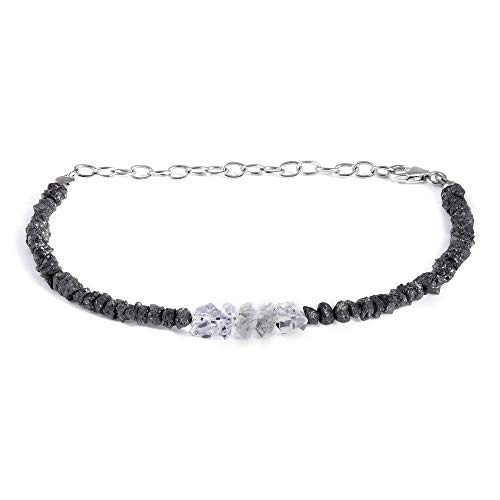 Rough Black Diamond Armband echter Herkimer ungeschliffener von Vatslacreations