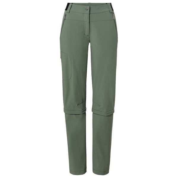 Vaude - Women's Farley Stretch Capri T-Zip Pants III - Zip-Off-Hose Gr 44 - Regular oliv von Vaude