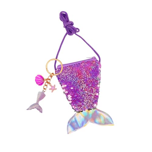 Vauki Meerjungfrau Set – Brustbeutel Mädchen, Kinder Portemonnaie Mädchen, 1 Meerjungfrau Schlüsselanhänger, Süße Tasche für Kinderpartys und Freizeit von Vauki