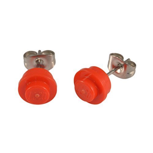 LEGO 1x1 Rund Ear Ohrstecker Neuheit Cool Geschenkidee - Rot von Vault 101 Limited