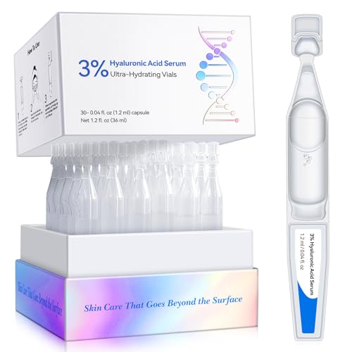 Vawcrn Hyaluronsäure-Serum, 3 %, ultra-feuchtigkeitsspendend, Anti-Aging, für Frauen, Einweg-Ampullen mit Hyaluronsäure, 1 Box mit 30 Stück Vawcrn Hyaluronsäure-Serum, 3 %, ultra-feuchtigkeitsspendend, Anti-Aging, für Frauen, Einweg-Ampullen mit Hyaluronsäure, 1 Box mit 30 Stück von Vawcrn