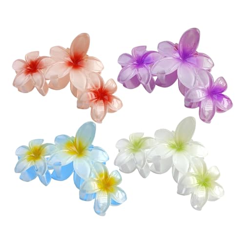 Vbnuyhim Blumen-Haarspangen für Damen, Blumen-Haarspangen | 4 Stück niedliche Blumen-Haarspangen – lange Haarspangen von Vbnuyhim