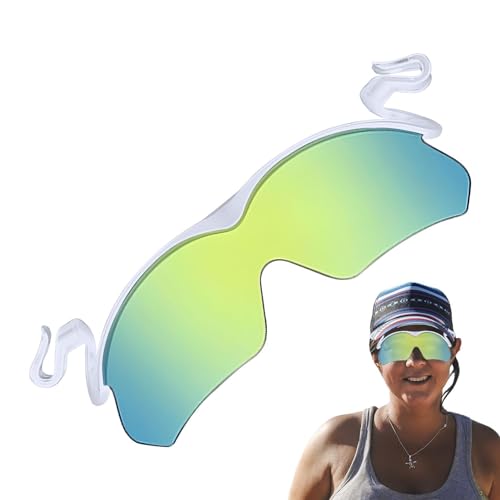 Vbnuyhim Clip-on-Sonnenbrillen für Herren,Sonnenbrillen-Clip-on,Sport-Sonnenbrillen-Clip für Herren - UV400-Schutz-Clip-Sonnenbrille, flache Sonnenbrille zum Angeln, Radfahren, Wandern, Radfahren von Vbnuyhim