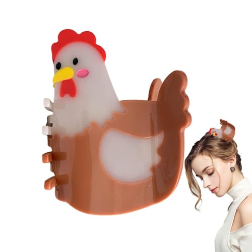 Vbnuyhim Hühnerhaarklammern, Hühnerhaarkrallen, niedliche Tierhaarklammern, lustige Tierspangen für Mädchen und Frauen mit langem, dickem, dünnem oder lockigem Haar. von Vbnuyhim