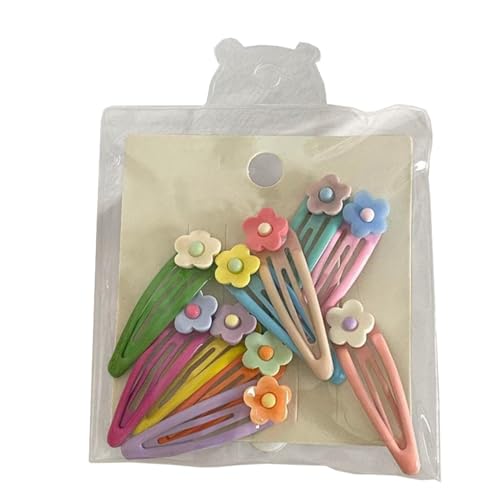 Vbnuyhim Niedliche Haarspangen, bunte Haarspangen | Haarspangen mit Druck für Frauen, 10 Stück, kleine Haarnadeln – -Haarschmuck, Haarspangen von Vbnuyhim