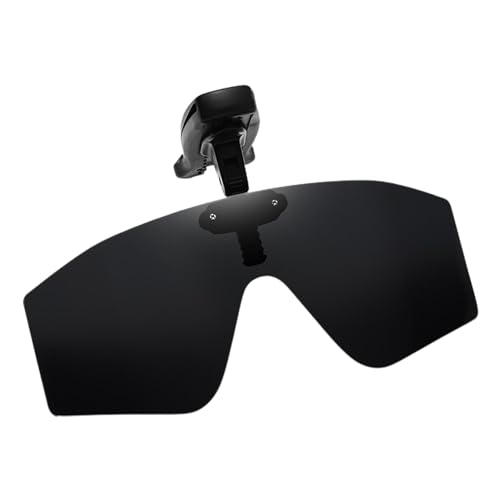 Vbnuyhim Sonnenbrille zum Anklippen, polarisiert, Nachtfahrten, Clip-on-Brille für Herren, Sonnenbrille über verschreibungspflichtige Brille zum Angeln, Radfahren, Wandern, Radfahren, Golfen, Schwarz von Vbnuyhim