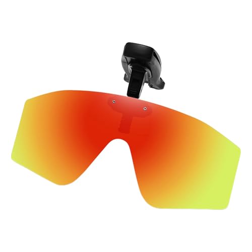 Vbnuyhim Sonnenbrille zum Anklippen, polarisiert, Nachtfahrten, Clip-on-Brille für Herren, Sonnenbrille über verschreibungspflichtige Brille zum Angeln, Radfahren, Wandern, Radfahren, Golfen, rot, von Vbnuyhim