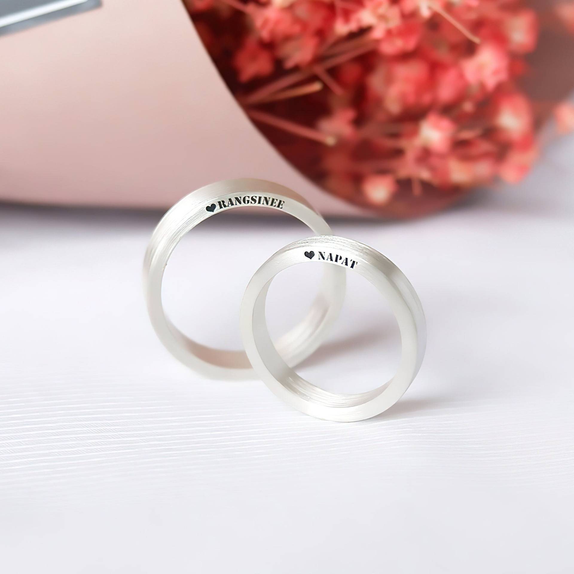 Personalisierter Ring Aus Sterlingsilber, Individuell Gravierter Ring, Versprechensring, Freundschaftsring, Stapelbarer Geschenk Für Die Beste von Vcancrafts