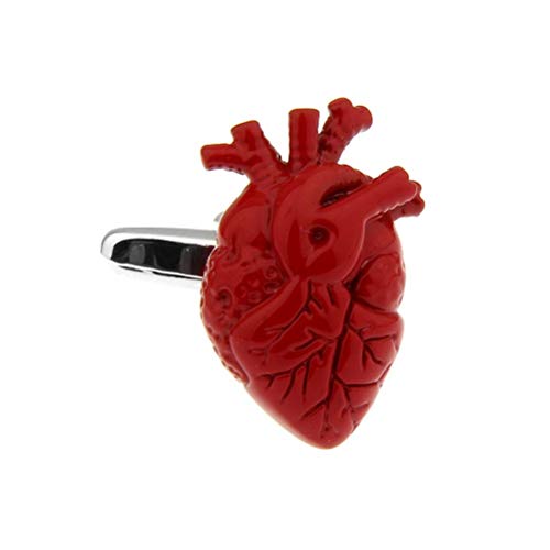Anatomische Anatomie des Menschen Medizinische Steampunk Krankenschwester Herz Arzt Chirurg Rotes Paar Manschettenknöpfe von Vcufflinks