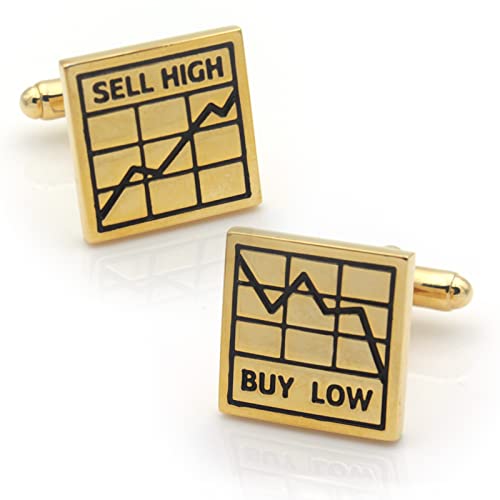 Buy Low Sell High Stock Market Finanzberater Investment Banking Gold Manschettenknöpfe von Vcufflinks