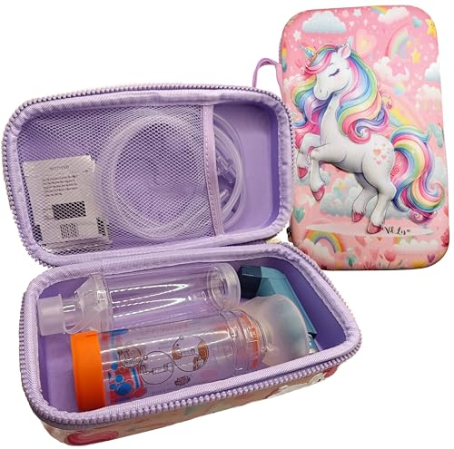 VdLis – Eva Hartschalen-Etui für Vortex Inhalierhilfe & Spacer | Asthmaspray Tasche mit Einhorn-Design – Waschbare Schutzhülle für Kinder & Erwachsene VdLis – Eva Hartschalen-Etui für Vortex Inhalierhilfe & Spacer | Asthmaspray Tasche mit Einhorn-Design – Waschbare Schutzhülle für Kinder & Erwachsene von VdLis