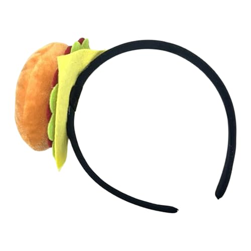 Burger Haarband Verstellbar Weiche Plüschhaarhoop Für Verschiedene Frisuren Themenpartys Fotografie Requisiten Kopfstück Roleplay Party Haarband von Vdaxvme