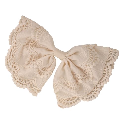 Elegante bestickte Schleifen-Haarspange mit Spitzen-Design, Federverschluss, Haarschmuck für Brautveranstaltungen, lässiges Styling, zarte Spitzen-Haarnadel von Vdaxvme