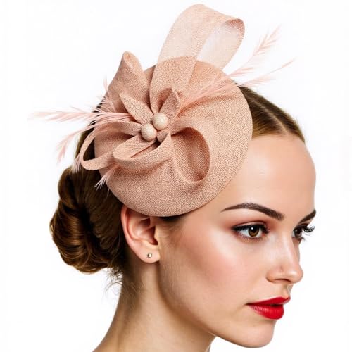 Elegantes Stirnband Damen Fascinators Kopfbedeckung Handgemachtes Haarschmuck für Hochzeitsfeiern und Themenfeiern von Vdaxvme