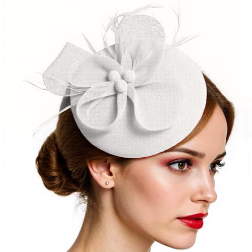 Elegantes Stirnband Damen Fascinators Kopfbedeckung Handgemachtes Haarschmuck für Hochzeitsfeiern und Themenfeiern von Vdaxvme