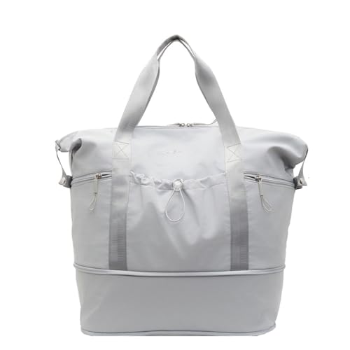 Funktionelle Sporttasche, Reisetasche, erweiterbare Schultertasche, Trocken- und Nass-Trennung, geräumiges Sportzubehör, Organizer, Nass- und Trockentrennung, Sporttasche, grau, Mass Beauty Funktionelle Sporttasche, Reisetasche, erweiterbare Schultertasche, Trocken- und Nass-Trennung, geräumiges Sportzubehör, Organizer, Nass- und Trockentrennung, Sporttasche, grau, Mass Beauty von Vdaxvme