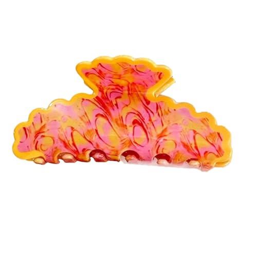 Haarspange mit Pferdeschwanz-Marmor-Muster, Kunstharz, elegantes Design, sicherer Halt für halbe Frisuren, den täglichen Gebrauch, künstlerische Haarklammer von Vdaxvme