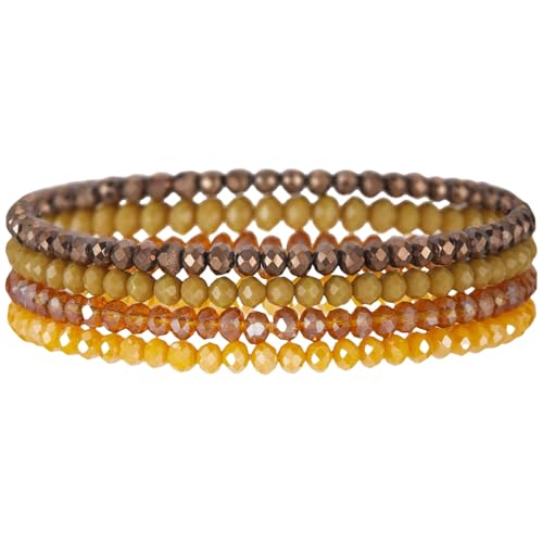 Lebendiges Perlen-Set, dehnbar, mehrschichtiges Design, modisches Statement-Schmuck-Accessoire für trendige Frauen von Vdaxvme