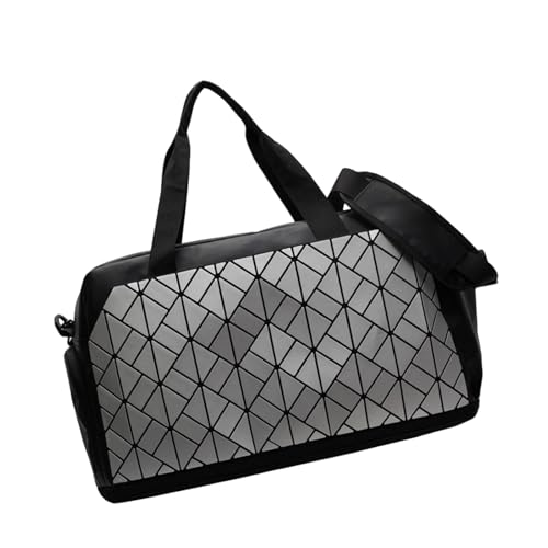 Mehrzweck-Reisetasche, wasserabweisend, große Kapazität, Turnbeutel, Schultertaschen, reflektierendes Design und ergonomische Griffe, futuristisches Design, Fitness-Tragetasche, silber, Mass Beauty Mehrzweck-Reisetasche, wasserabweisend, große Kapazität, Turnbeutel, Schultertaschen, reflektierendes Design und ergonomische Griffe, futuristisches Design, Fitness-Tragetasche, silber, Mass Beauty von Vdaxvme