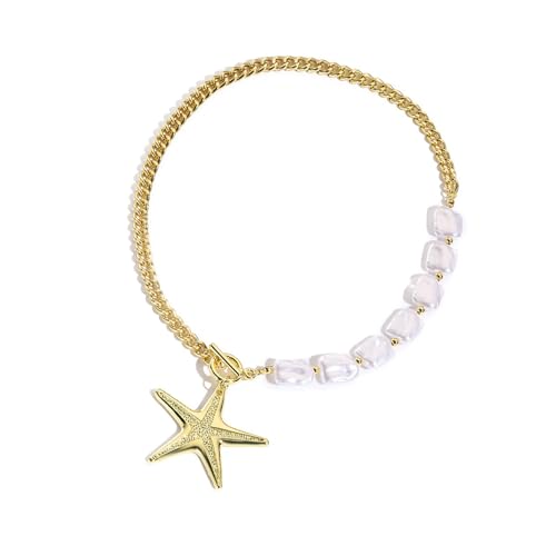 Praktische, handgefertigte unregelmäßige Muschel-Halskette, natürlicher Strand-Schmuck, tragbare, stabile Kette, elegante Geschenkideen, Schicht-Muschel-Halskette, One Size, Wie beschrieben, Wie von Vdaxvme