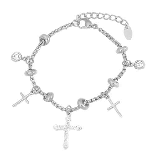 Schmuck austauschbare Gold-Silber-Panzerkette aus Edelstahl mit Kristallverzierungen, Unisex-Accessoire, Sonne, Mond, inspiriert, modisch, Silver, Wie beschrieben, Wie beschrieben von Vdaxvme