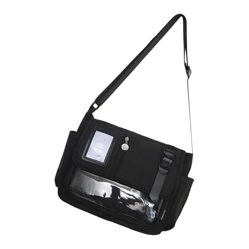 Schöne Itabag transparente Umhängetasche, modische Umhängetasche, Pendler, japanischer Stil, Kuriertasche für den täglichen japanischen Stil, Crossbodymode, Itabag schöne Schulter für Mädchen, Schwarz Schöne Itabag transparente Umhängetasche, modische Umhängetasche, Pendler, japanischer Stil, Kuriertasche für den täglichen japanischen Stil, Crossbodymode, Itabag schöne Schulter für Mädchen, Schwarz von Vdaxvme