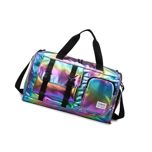 Simple Turnbeutel Große Kapazität Reisetasche Weekender Gepäck Fitness mit Trocken-Nass-Trennung Übernachtung Fitness Reisegepäck Sport Gym Training, Farbe: Schwarz., Mass Beauty von Vdaxvme