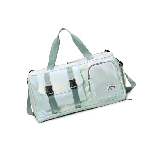 Simple Turnbeutel Große Kapazität Reisetasche Weekender Gepäck Fitness mit Trocken-Nass-Trennung Übernachtung Fitness Reisegepäck Sport Gym Training, grün, Mass Beauty von Vdaxvme