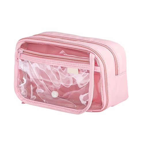 Transparentes Federmäppchen, einfaches Federmäppchen, großes Fassungsvermögen, Stifteetui, ästhetische Tasche, Organizer für Schule, große Kapazität, einfache Tasche, ästhetische Tasche, A von Vdaxvme