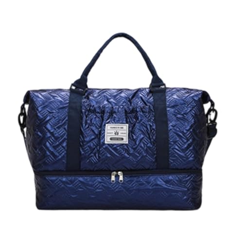 Turnbeutel Weekender Tasche Große Kapazität Reise Fitness mit Schuhfach Große Schulter Übernachtung Schulter Weekender Fitness Gym, blau, Mass Beauty von Vdaxvme